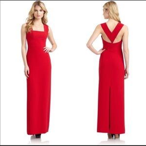 BCBGMAXAZRIA Agata Red Gown Dress formal prom homecoming wedding gala black tie
